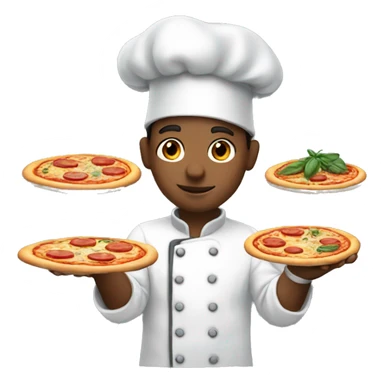Chef making pizza  sticker
