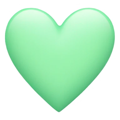 Pastel green heart sticker