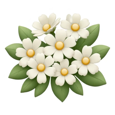 White flowers sticker