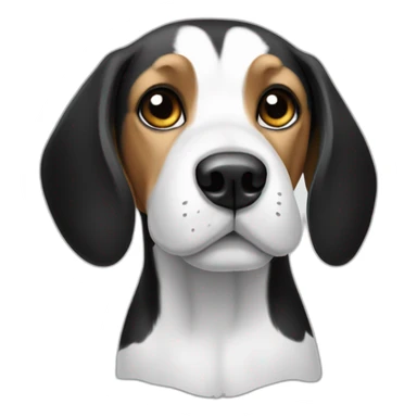 Black and white beagle sticker