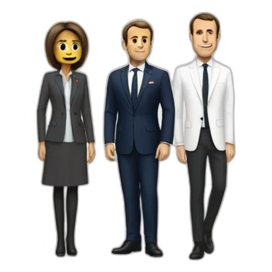 Macron et sa femme sticker