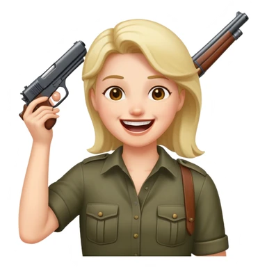 guns to head laughing sticker