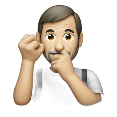 steve jobs biting his finger sticker