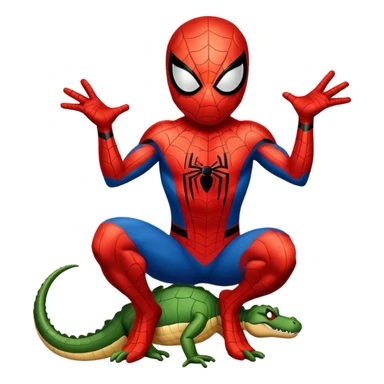 spider man in bambardilo crocodilo sticker