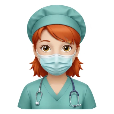 infirmière rousse sticker