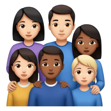 Friendship - relationship of mutual affection between people -  girls and a boy of various races with at least one asian girl. Show their necks, and shoulders please - have at least one black person also sticker