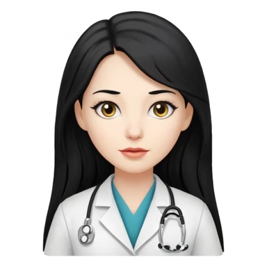  female long haired hotel doctor sticker