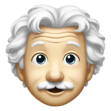 albert einstein happy silver baby face sticker