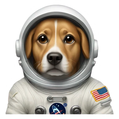 Dog in astronaut suit  sticker