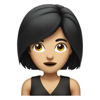 Ç A wheat-skinned woman with black hair, extremely angry sticker