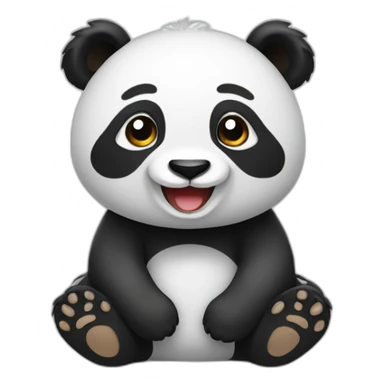 happy animal panda sticker