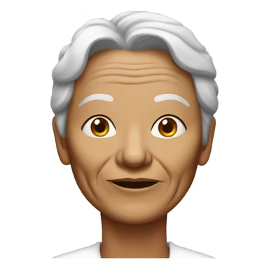 Older woman with wrinkles on the face sticker
