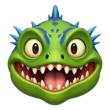generate an image of murloc open his mouth sticker