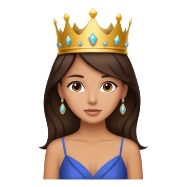 Stunning brunette wearing a crown doing hot girl stuff  sticker