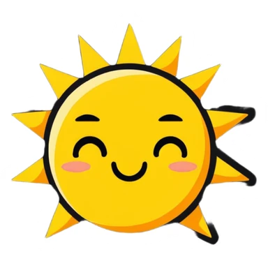 Cute Morning sun sticker