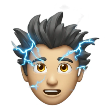 guy with much energy. Has lightning in his eye and around him, looks like he is about to explode and run sticker