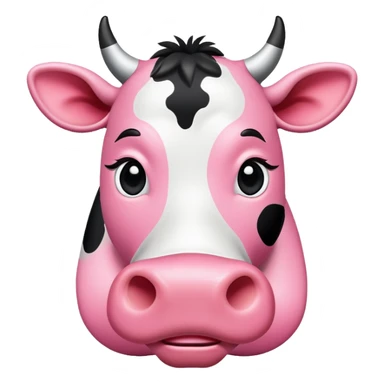 Vache rose à tache noir  sticker