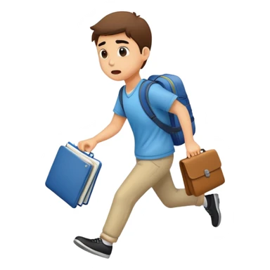 Студент опаздывает на пару sticker