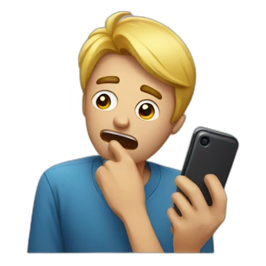 sad man taking a selfie wiith his phone while crying sticker