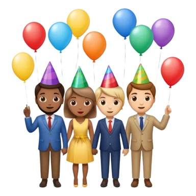 The word hide your girlfriends and party balloons multicolored sticker