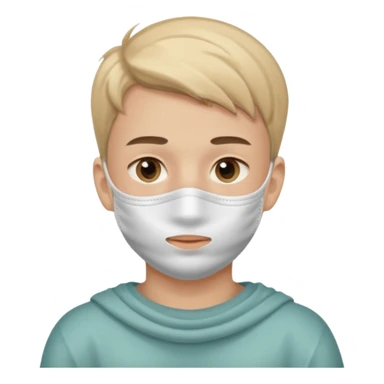 facial mask boy sticker
