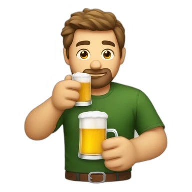 luxembourger drinking beer sticker