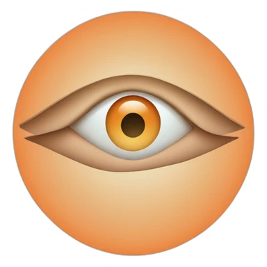 circle of inward facing straight orange gradient arrows forming a eye ui sticker