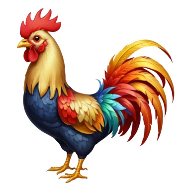 High resolution of A rooster sticker