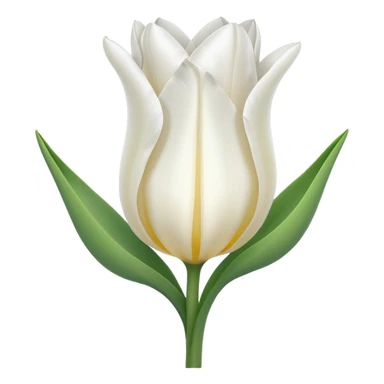 White tulip sticker
