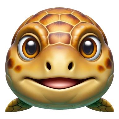 Cinematic Comical Sea Turtle Portrait Emoji, Head tilted dramatically with an exaggeratedly amused expression, featuring a boldly patterned, domed shell and wide, comically expressive eyes full of playful disbelief, Simplified yet hilariously expressive features, highly detailed, glowing with a slightly sassy oceanic glow, high shine, dramatic yet playful, stylized with an air of cheeky marine mischief, soft glowing outline, capturing the essence of a meme-worthy sea turtle that looks ready to glide its way into viral fame! sticker