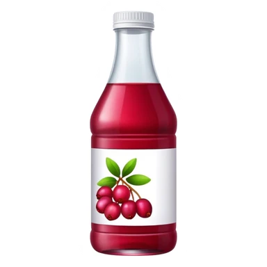 Bottle cranberry juice sticker