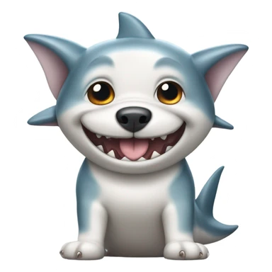 Cute shark with dog legs sticker
