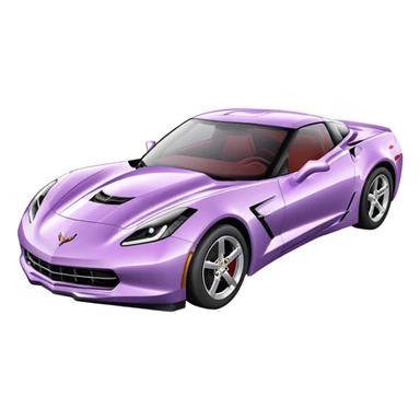 Pale Purple corvette  sticker