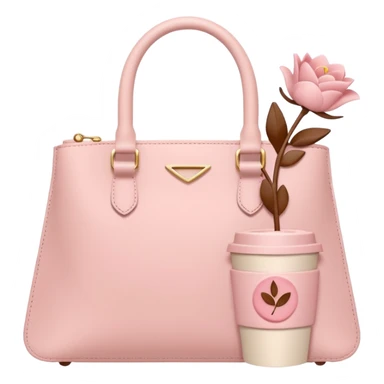 Minimal feminine icon representing girls’ lifestyle, subtle elements of lipstick, coffee cup, flower, handbag merged into one simple symbol, pastel color palette, flat design, modern and friendly, social media–ready. sticker