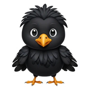 crow chibi emoji sticker