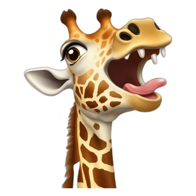 Giraffe tongue sticker