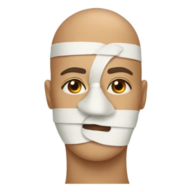 Nose with bandage on it sticker