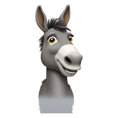 Donkey with a bow on the head sticker
