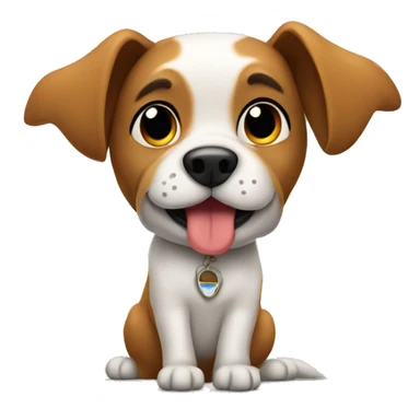 Dog flyinga plane sticker