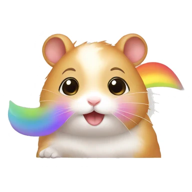hamster,girl,rainbow sticker