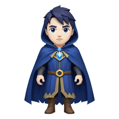 low poly warlock cape fantasy sticker