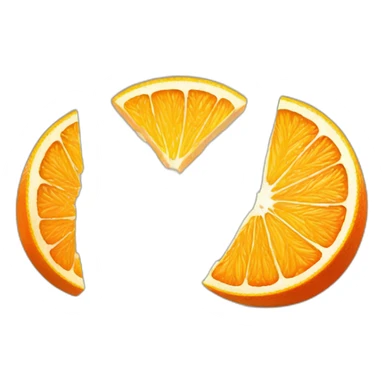 sliced orange with an orange gradient sticker