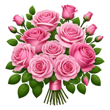 Huge pink flower bouquet with different flowers and pink tones and roses sticker