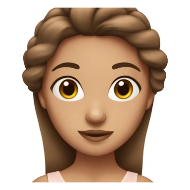 Ballerina with brown hair sticker