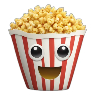 pop corn smiley sticker