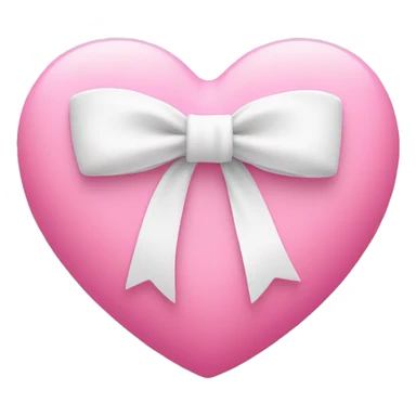 pink heart with white bow around it sticker