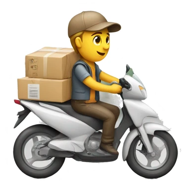courier with auto gift delivery sticker