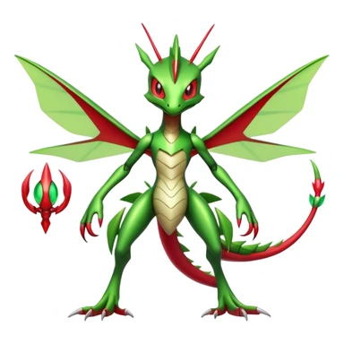  Cool cute Shiny Futuristic Ethereal Legendary Scizor-Flygon-Digimon-hybrid full body sticker