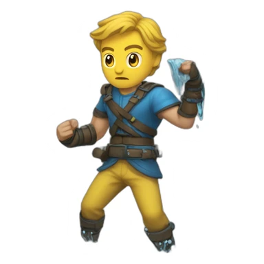 Bruc lee fighting water sticker