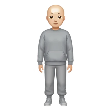 bald man sweatshirt ful body sticker